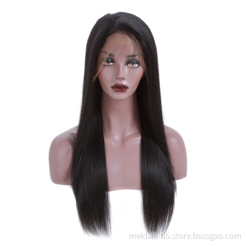 Lace Frontal Wig Brazilian Straight Natural Color Long Straight hair wig 100% remy human hair lace wig